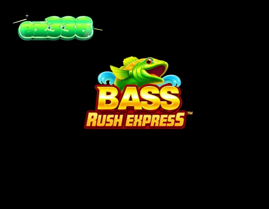 Tampilan layar permainan slot Bass Rush Express dengan tema memancing